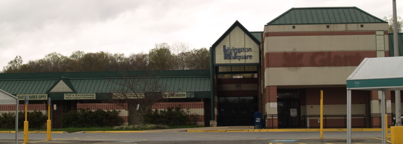 Shopping center parking lot