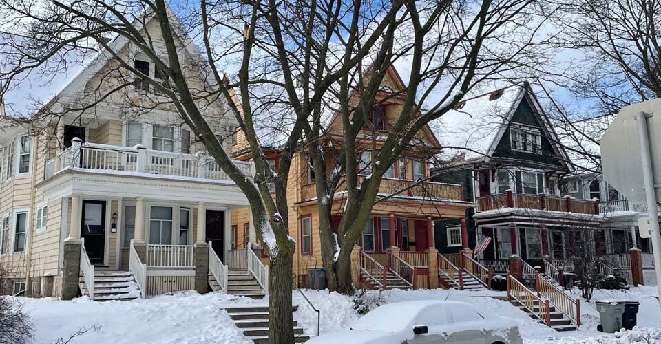 Stacked MKE duplex streetscape