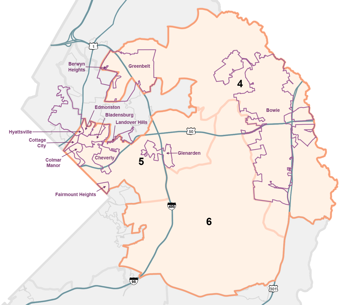 Central Region of Prince George's County