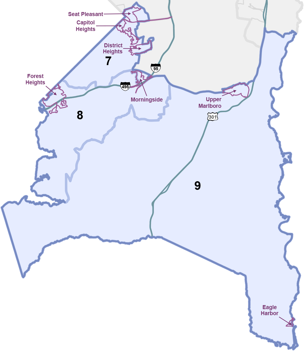 Southern Region of Prince George's County, MD