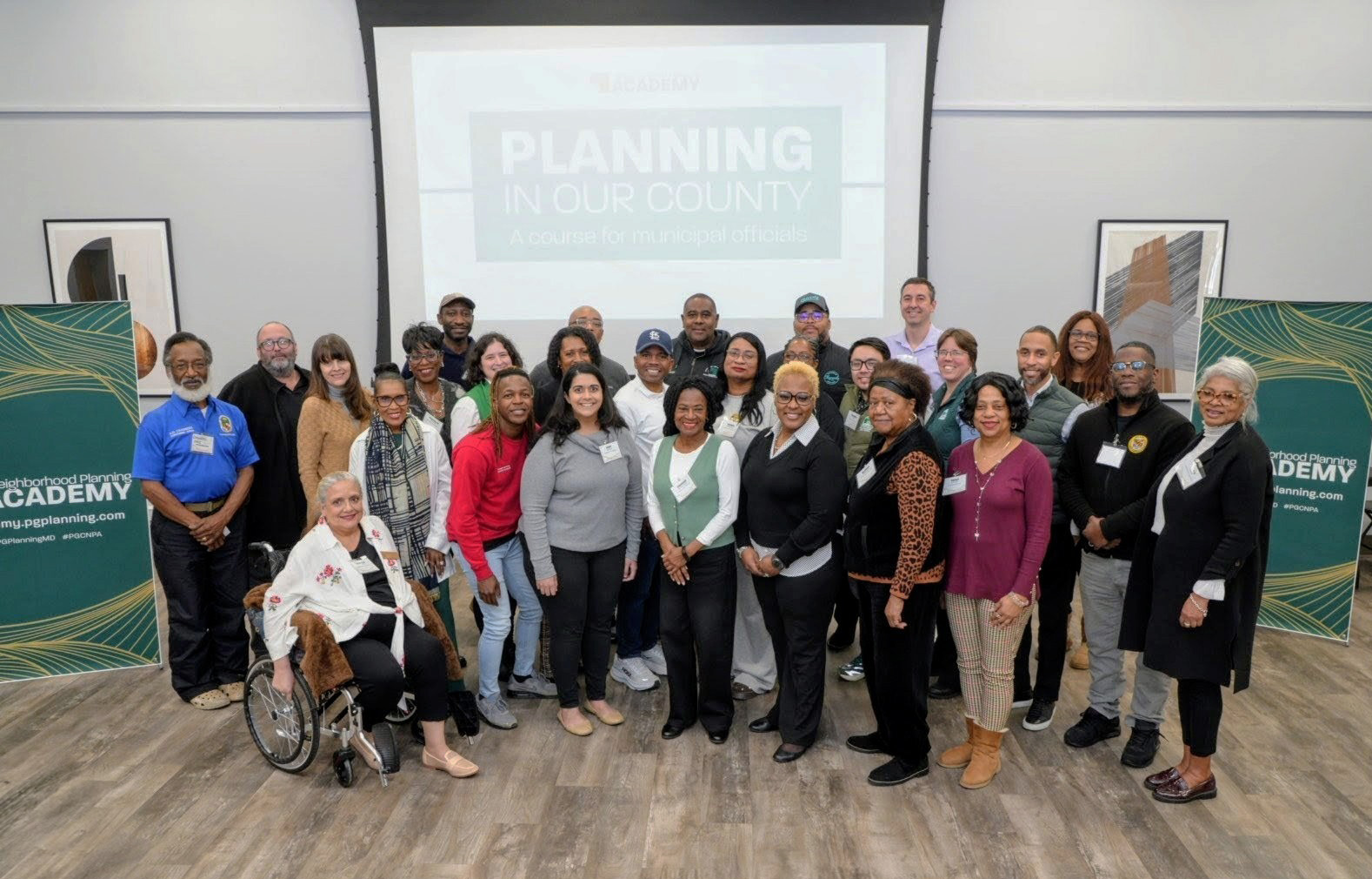 Group photo of the participants in the Planning in Our County: A Course for Municipal Officials in Prince George's County