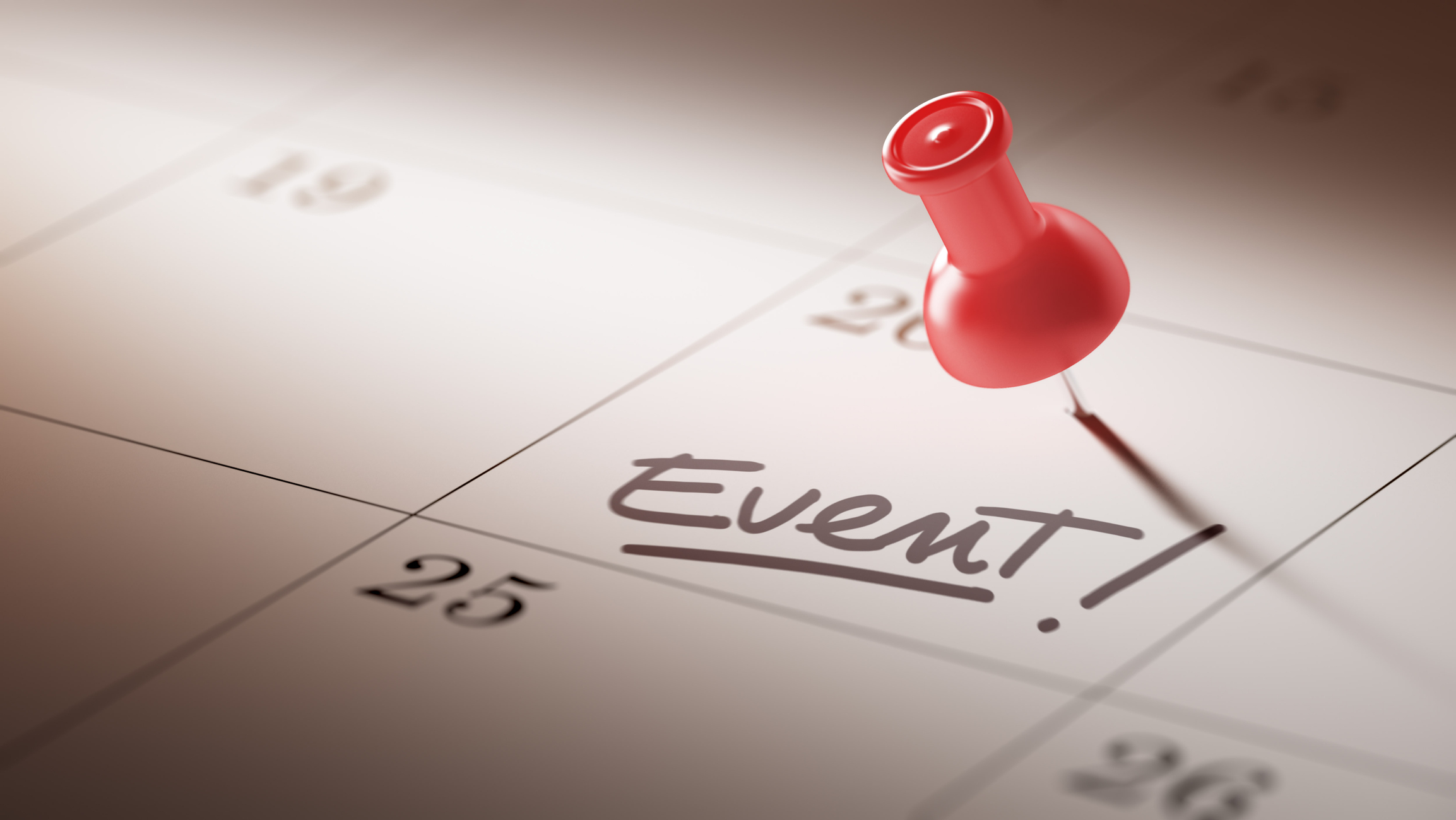 Calendar image with a red pin
