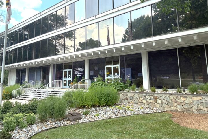 Front of M-NCPPC Parks and Recreation Building in Riverdale